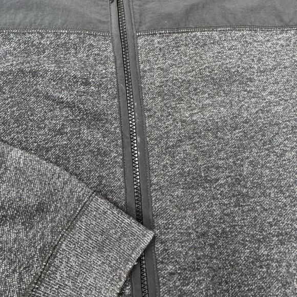 Banana Republic 1/4 Zip Gorpcore Two-Tone Long Sleeve Pullover Men L Cotton Gray - Picture 4 of 9